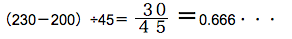 spi表の読み取り　（230－200）÷45＝３0/45＝0.666